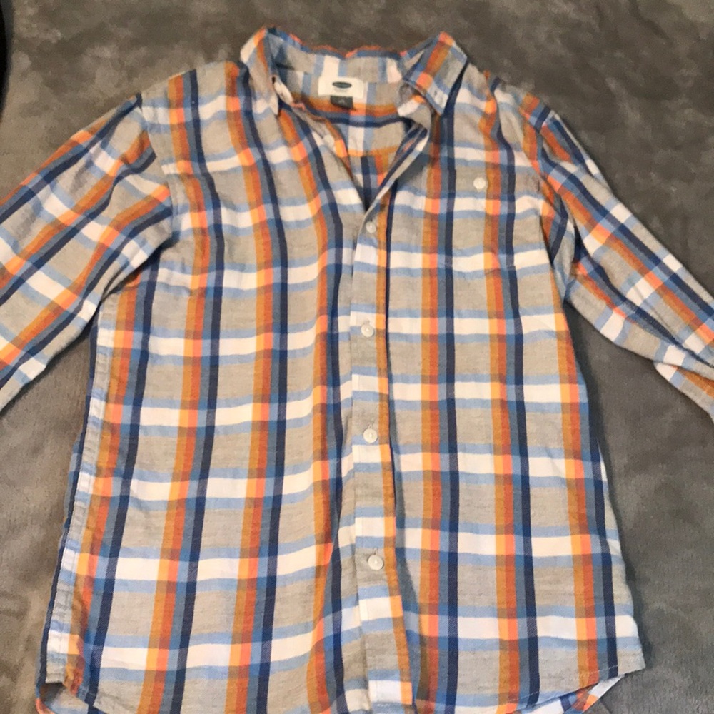 Button down plaid shirt